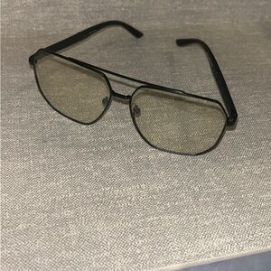 black aviator sunglasses with yellow lenses #aviator #sunglasses